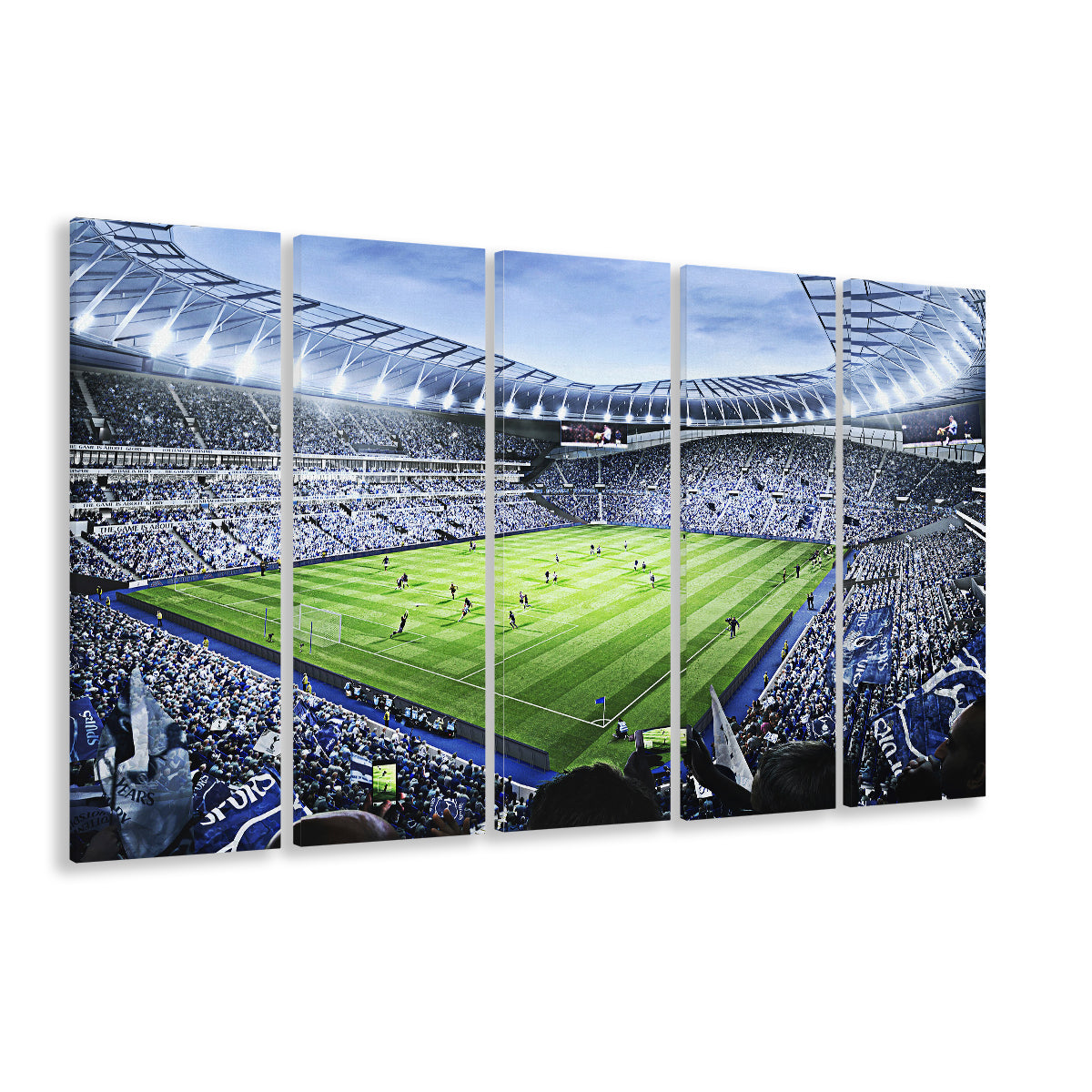 Premier league Stadium, Stadium Canvas, Sport Art, 5 Panel B, Extra Large Canvas, Canvas Print Wall Art