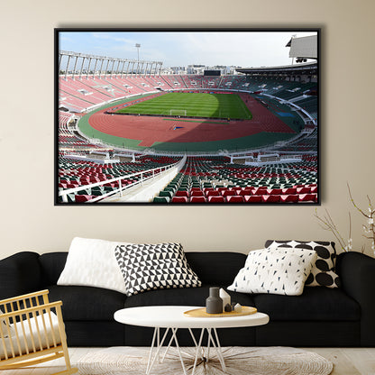 Prince Moulay Abdellah, Stadium Canvas, Sport Art, Framed Canvas Print Wall Art, Floating Frame