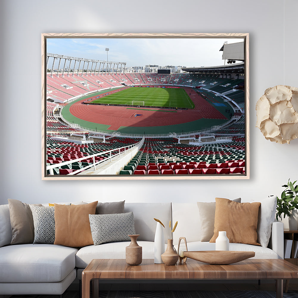 Prince Moulay Abdellah, Stadium Canvas, Sport Art, Framed Canvas Print Wall Art, Floating Frame