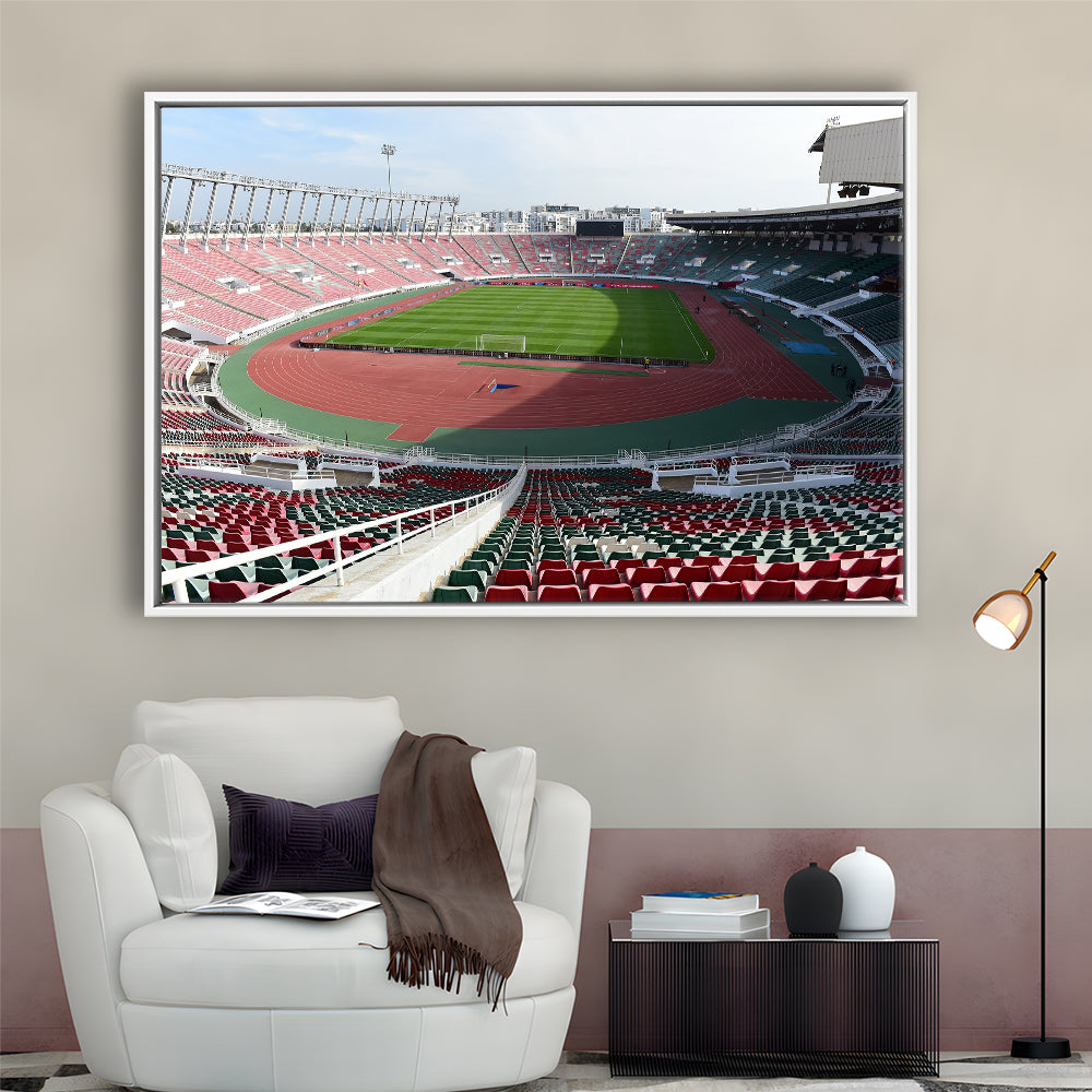 Prince Moulay Abdellah, Stadium Canvas, Sport Art, Framed Canvas Print Wall Art, Floating Frame