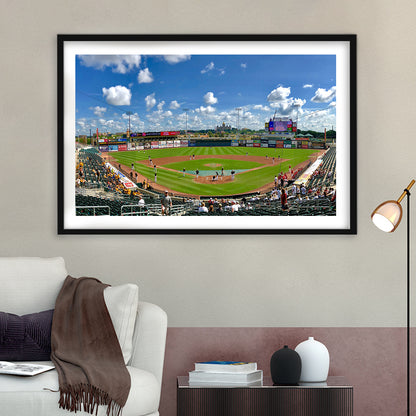 Principal Park, Stadium Canvas, Sport Art, Gift for him, White Border Framed Art Print Wall Decor