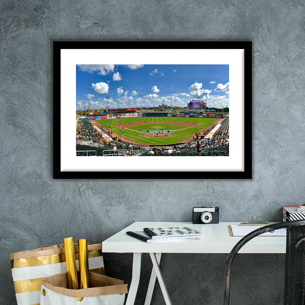 Principal Park, Stadium Canvas, Sport Art, Gift for him, White Border Framed Art Print Wall Decor