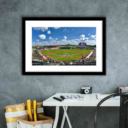 Principal Park, Stadium Canvas, Sport Art, Gift for him, White Border Framed Art Print Wall Decor