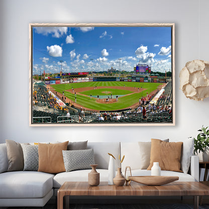 Principal Park, Stadium Canvas, Sport Art, Framed Canvas Print Wall Art, Floating Frame