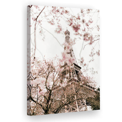 Printable Paris Wall Print Paris Photography Print Eiffel Tower Paris Blossom Print, Canvas Prints Wall Art