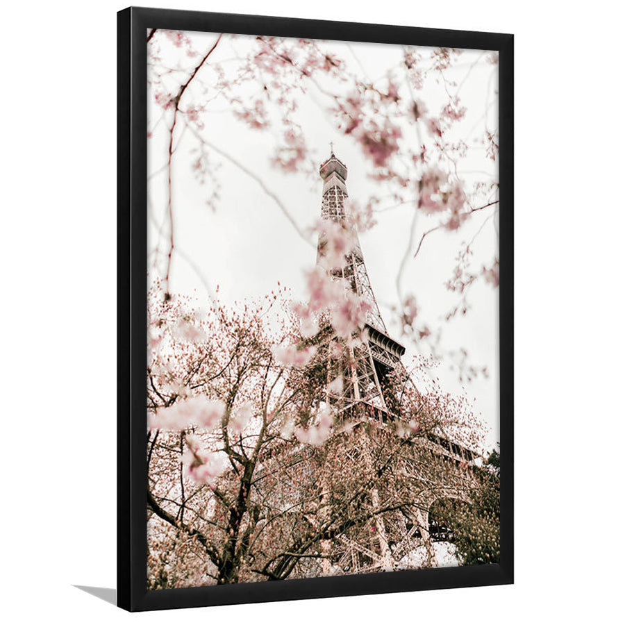 Printable Paris Wall Print Paris Photography Print Eiffel Tower Paris Blossom Print, Framed Art Prints Wall Decor