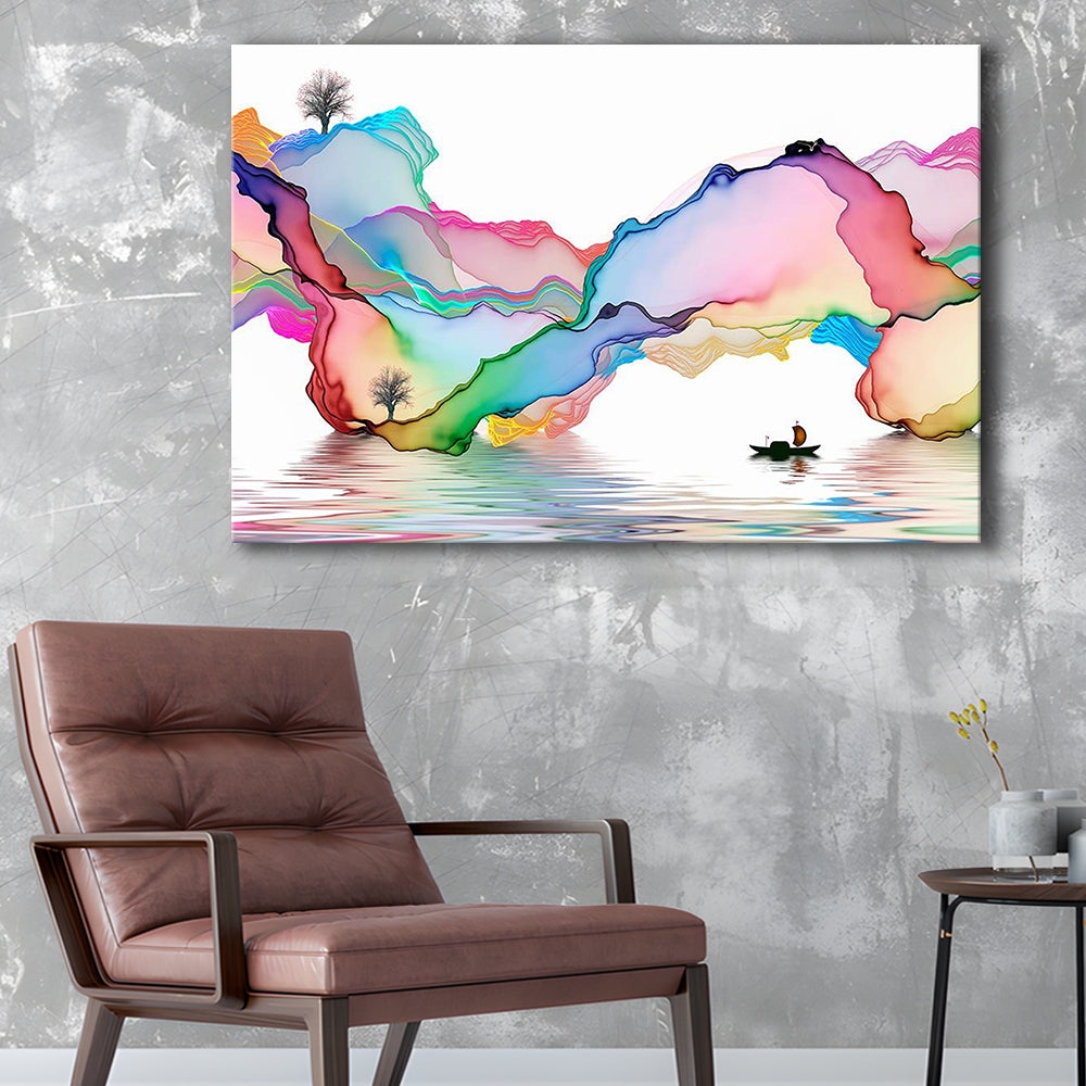 Printed Abstract Art Over the Bed,Decorative Background Decor for Home,Art Decor for Walls, Cavas Print Wall Art Hom Decor