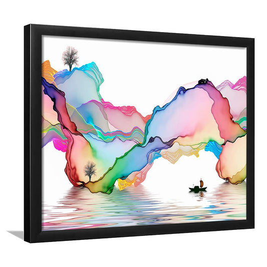 Printed Abstract Art Over The Bed,Decorative Background Decor For Home,Art Decor, Framed Art Print, Picture Framed