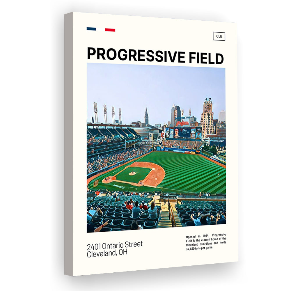 Progressive Field Print, Cleveland Guardians Stadium Canvas Art, Fan Gifts, Sport Art, Canvas Print Wall Art