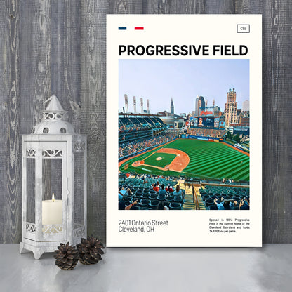 Progressive Field Print, Cleveland Guardians Stadium Canvas Art, Fan Gifts, Sport Art, Canvas Print Wall Art