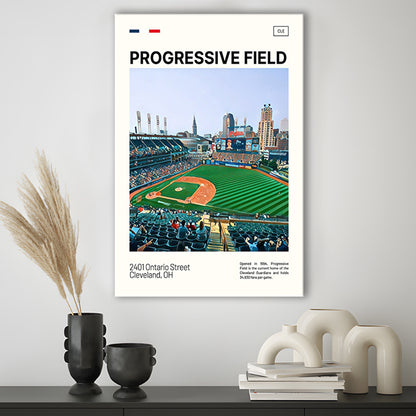 Progressive Field Print, Cleveland Guardians Stadium Canvas Art, Fan Gifts, Sport Art, Canvas Print Wall Art