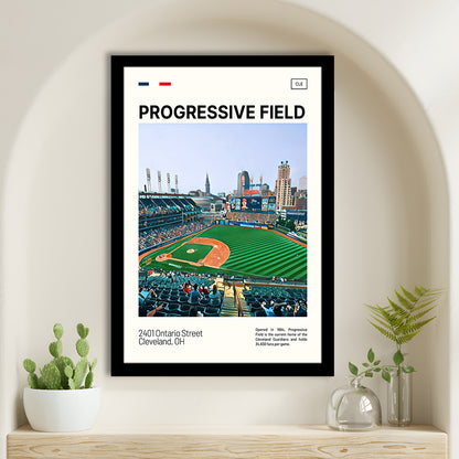 Progressive Field Print, Cleveland Guardians Stadium Art, Gifts for him, Sport Art, Framed Art Print Wall Decor