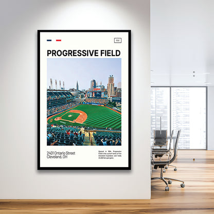 Progressive Field Print, Cleveland Guardians Stadium Art, Gifts for him, Sport Art, Framed Art Print Wall Decor