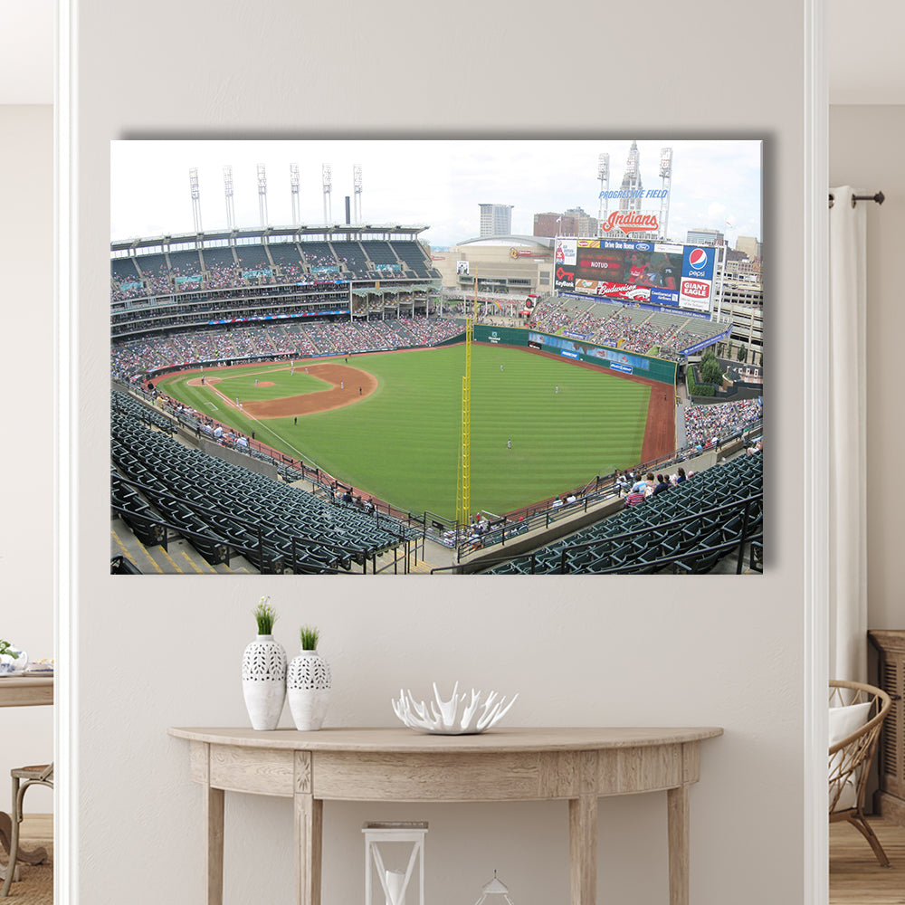 Progressive Field, Stadium Canvas, Sport Art, Gift for him, Man Cave Decor, Art Print, Canvas Print Wall Art