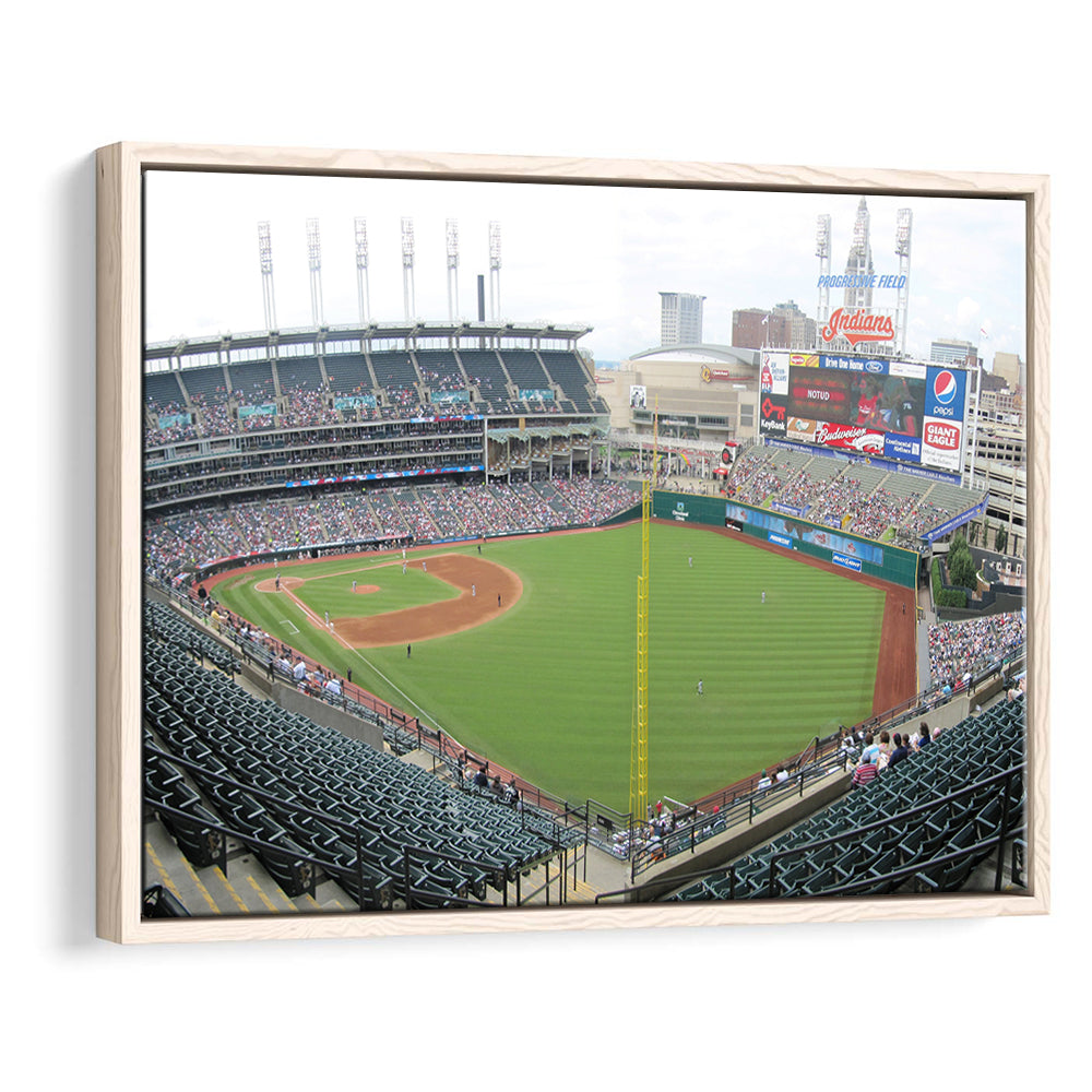 Progressive Field, Stadium Canvas, Sport Art, Framed Canvas Print Wall Art, Floating Frame