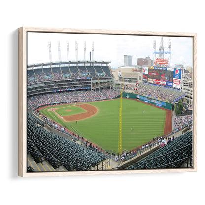Progressive Field, Stadium Canvas, Sport Art, Framed Canvas Print Wall Art, Floating Frame