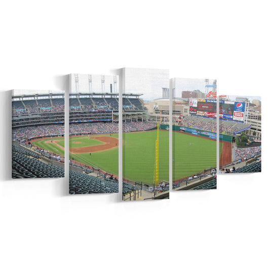 Progressive Field, Stadium Canvas, Sport Art, Gift for him, 5 Panel, Large Canvas, Canvas Print Wall Art