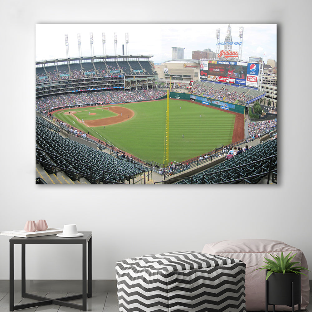 Progressive Field, Stadium Canvas, Sport Art, Gift for him, Man Cave Decor, Art Print, Canvas Print Wall Art