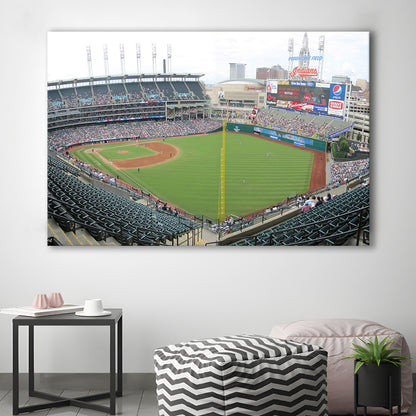Progressive Field, Stadium Canvas, Sport Art, Gift for him, Man Cave Decor, Art Print, Canvas Print Wall Art