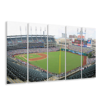 Progressive Field, Stadium Canvas, Sport Art, 5 Panel B, Extra Large Canvas, Canvas Print Wall Art