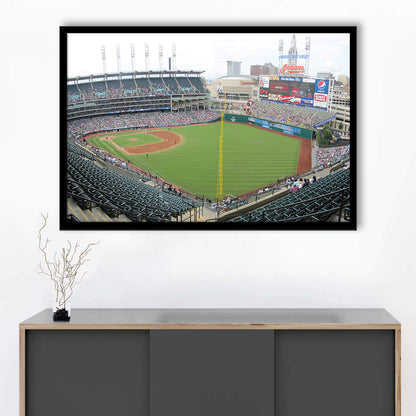 Progressive Field, Stadium Canvas, Sport Art, Gift for him, Framed Art Print Wall Decor, Picture Framed