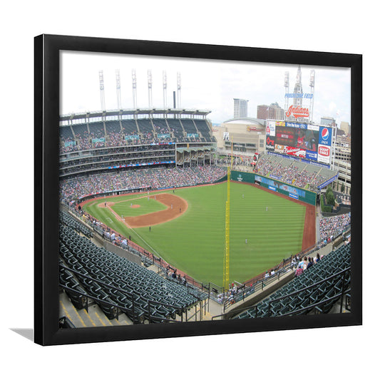 Progressive Field, Stadium Canvas, Sport Art, Gift for him, Framed Art Print Wall Decor, Picture Framed