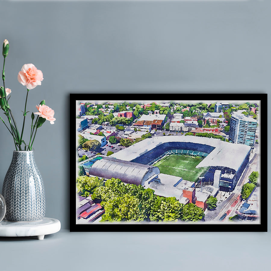 Providence Park Painting Stadium Watercolor, Portland Oregon, Sport Gift Art, Framed Art Print Wall Decor