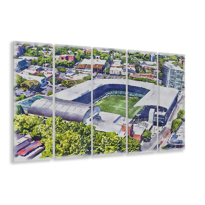 Providence Park Painting Stadium Watercolor, Portland Oregon, Sport Art, Extra Large Canvas Print Wall Art