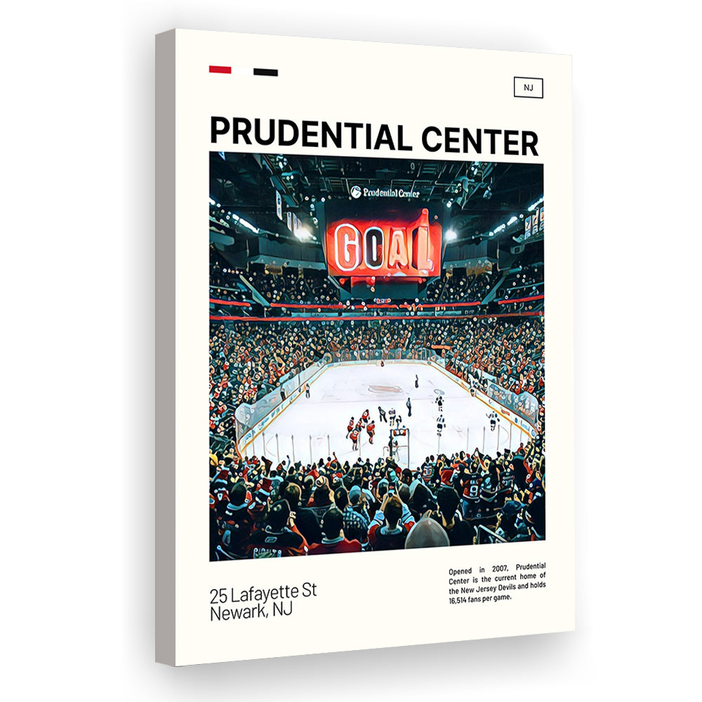 Prudential Center Print, New Jersey Devils Stadium Canvas Art, Fan Gifts, Sport Art, Canvas Print Wall Art