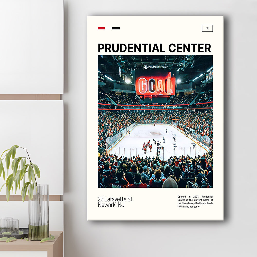 Prudential Center Print, New Jersey Devils Stadium Canvas Art, Fan Gifts, Sport Art, Canvas Print Wall Art