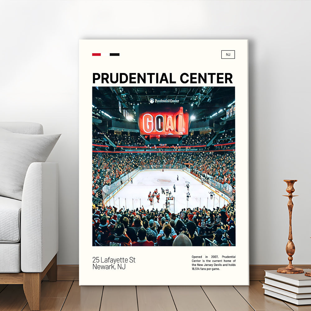Prudential Center Print, New Jersey Devils Stadium Canvas Art, Fan Gifts, Sport Art, Canvas Print Wall Art