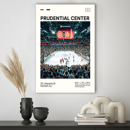 Prudential Center Print, New Jersey Devils Stadium Canvas Art, Fan Gifts, Sport Art, Canvas Print Wall Art