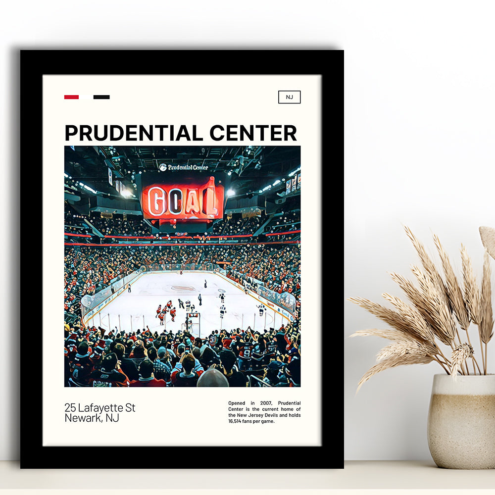 Prudential Center Print, New Jersey Devils Stadium Art, Gifts for him, Sport Art, Framed Art Print Wall Decor