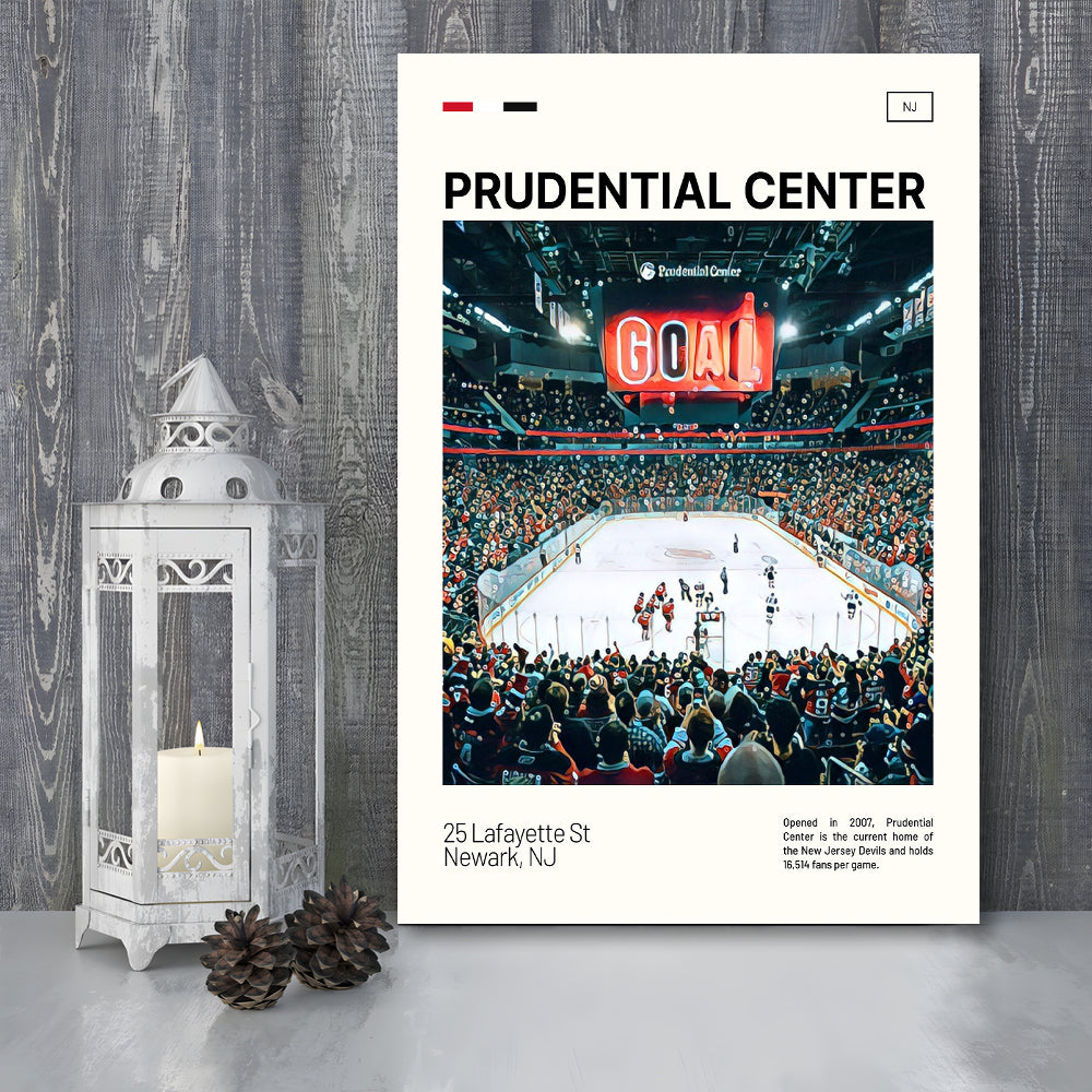 Prudential Center Print, New Jersey Devils Stadium Canvas Art, Fan Gifts, Sport Art, Canvas Print Wall Art