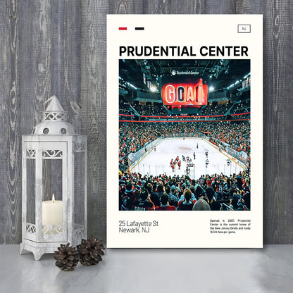 Prudential Center Print, New Jersey Devils Stadium Canvas Art, Fan Gifts, Sport Art, Canvas Print Wall Art