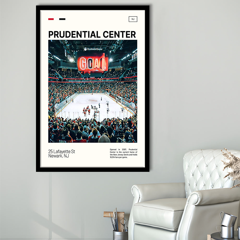 Prudential Center Print, New Jersey Devils Stadium Art, Gifts for him, Sport Art, Framed Art Print Wall Decor
