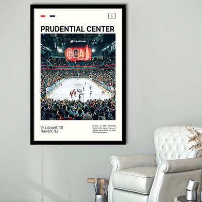 Prudential Center Print, New Jersey Devils Stadium Art, Gifts for him, Sport Art, Framed Art Print Wall Decor