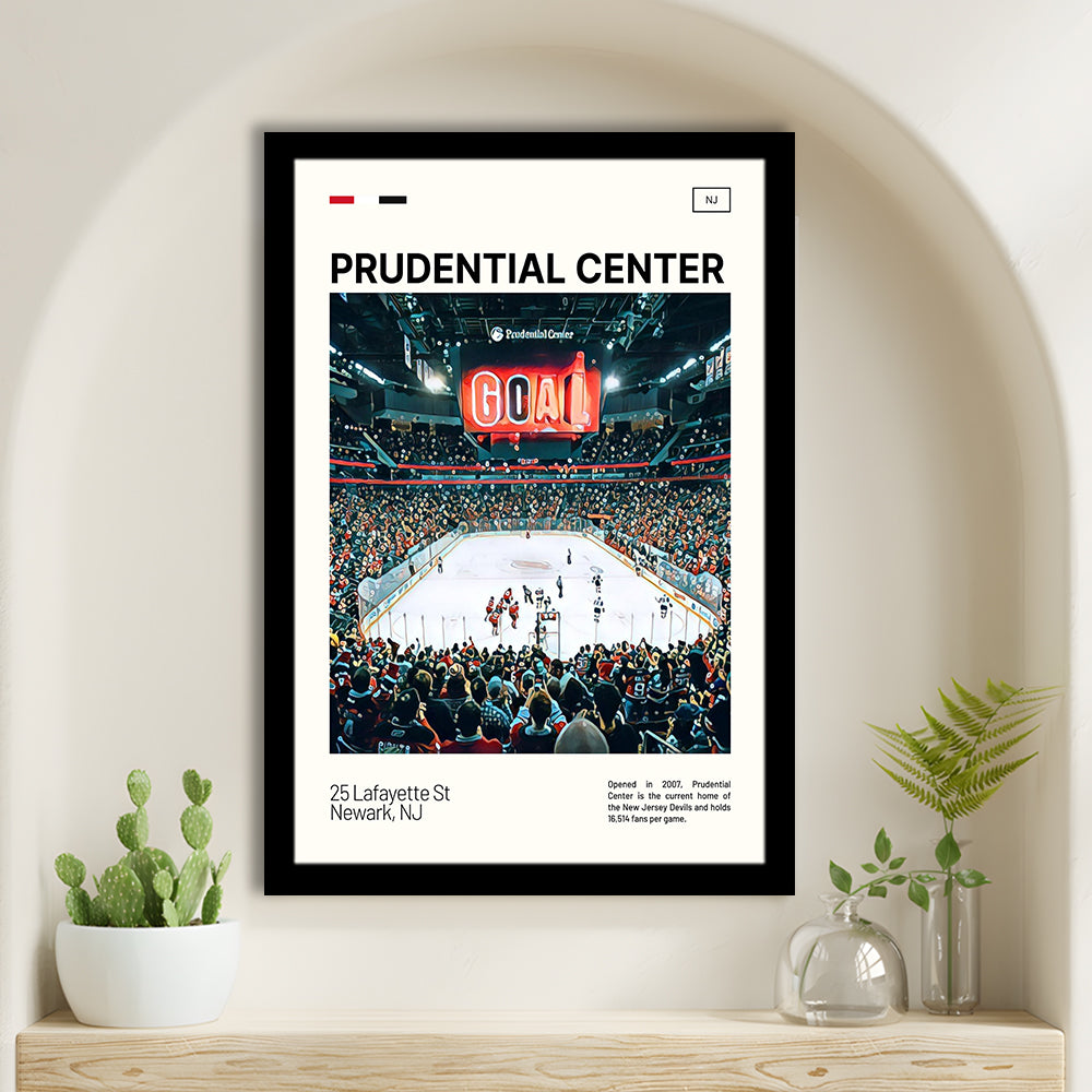 Prudential Center Print, New Jersey Devils Stadium Art, Gifts for him, Sport Art, Framed Art Print Wall Decor
