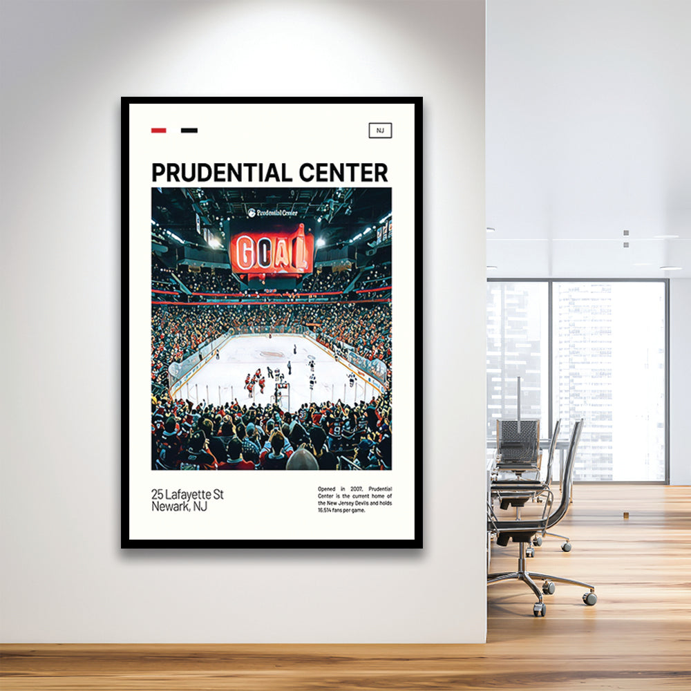 Prudential Center Print, New Jersey Devils Stadium Art, Gifts for him, Sport Art, Framed Art Print Wall Decor