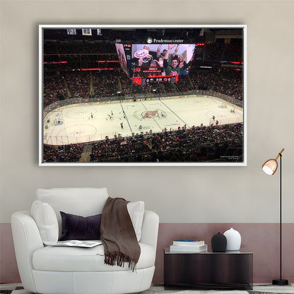 Prudential Center, Stadium Canvas, Sport Art, Framed Canvas Print Wall Art, Floating Frame