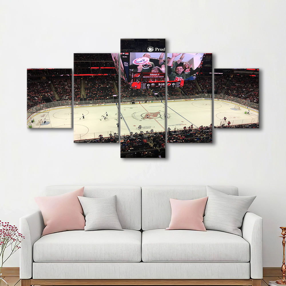 Prudential Center, Stadium Canvas, Sport Art, Gift for him, 5 Panel, Large Canvas, Canvas Print Wall Art
