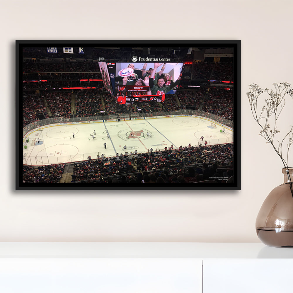 Prudential Center, Stadium Canvas, Sport Art, Framed Canvas Print Wall Art, Floating Frame