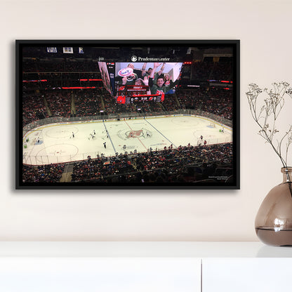 Prudential Center, Stadium Canvas, Sport Art, Framed Canvas Print Wall Art, Floating Frame