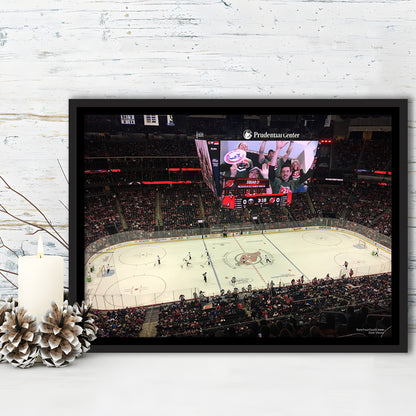 Prudential Center, Stadium Canvas, Sport Art, Framed Canvas Print Wall Art, Floating Frame