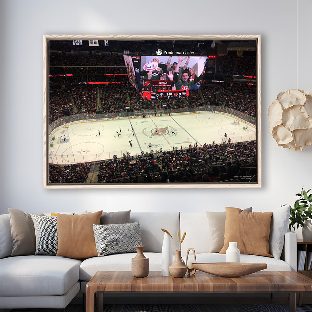 Prudential Center, Stadium Canvas, Sport Art, Framed Canvas Print Wall Art, Floating Frame