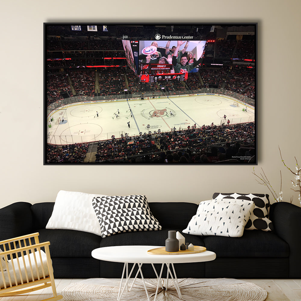 Prudential Center, Stadium Canvas, Sport Art, Framed Canvas Print Wall Art, Floating Frame
