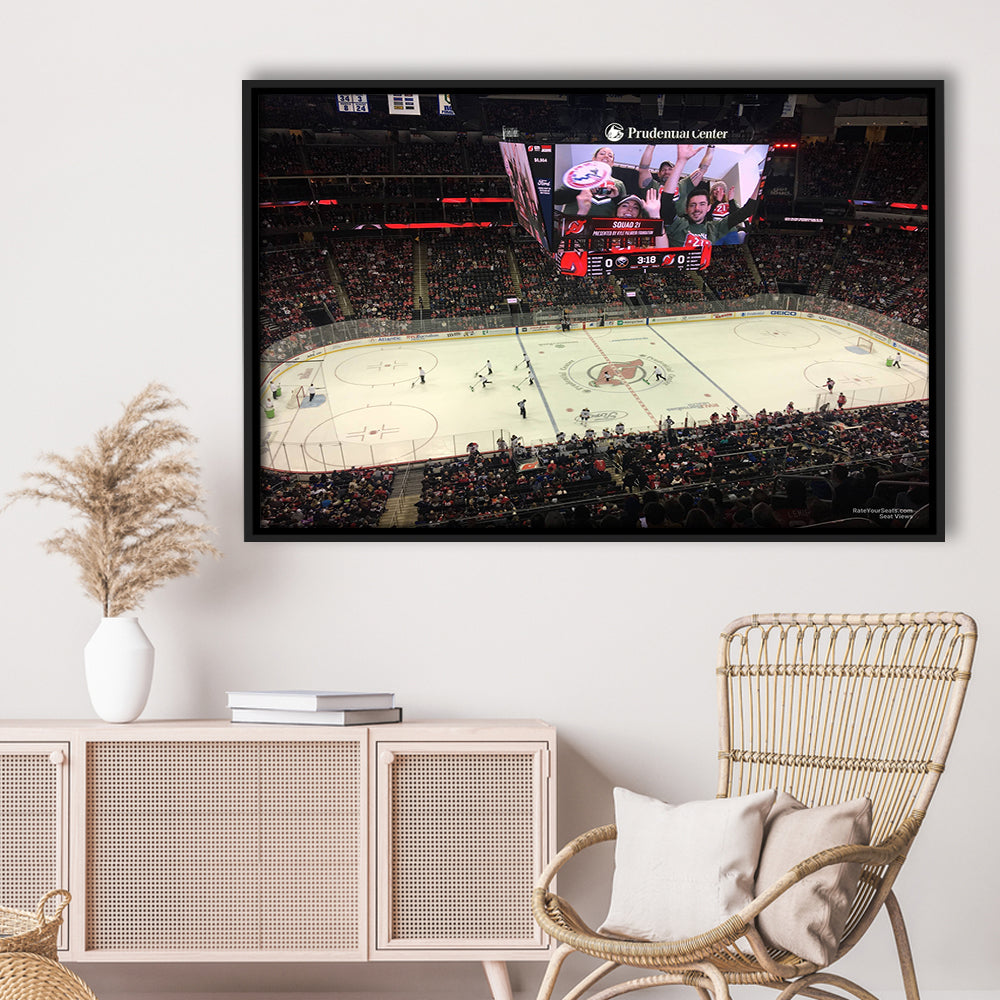 Prudential Center, Stadium Canvas, Sport Art, Framed Canvas Print Wall Art, Floating Frame