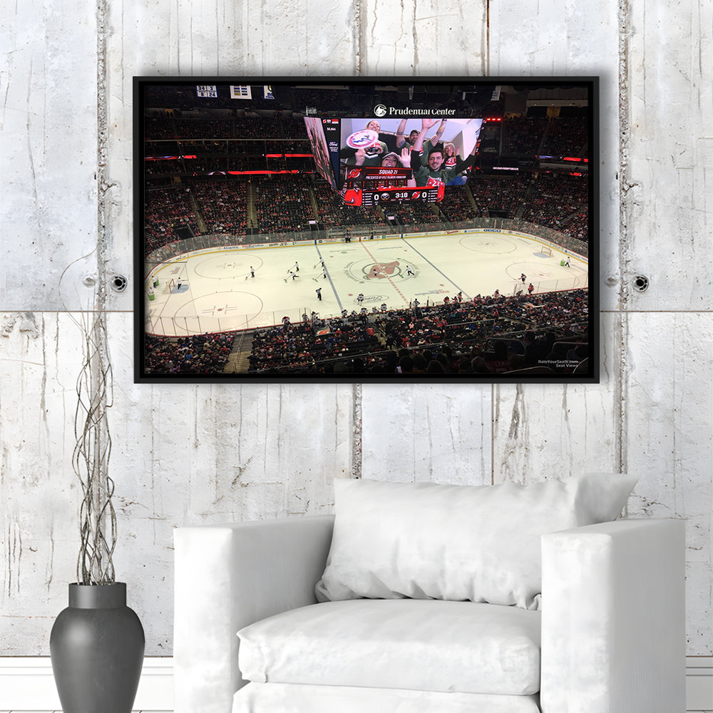 Prudential Center, Stadium Canvas, Sport Art, Framed Canvas Print Wall Art, Floating Frame
