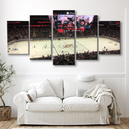 Prudential Center, Stadium Canvas, Sport Art, Gift for him, 5 Panel, Large Canvas, Canvas Print Wall Art