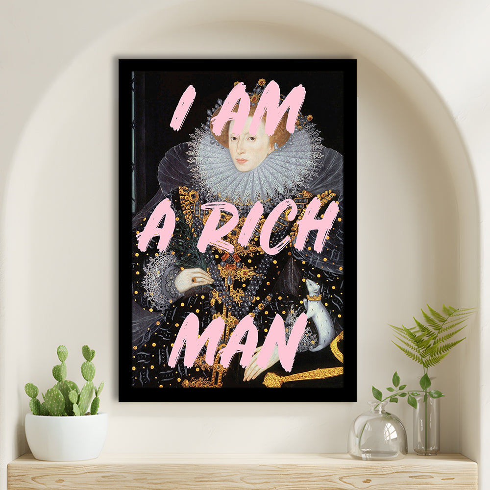 Queen Elizabeth I Rich Man Printed, Framed Picture Print,, Framed Art Prints Wall Decor